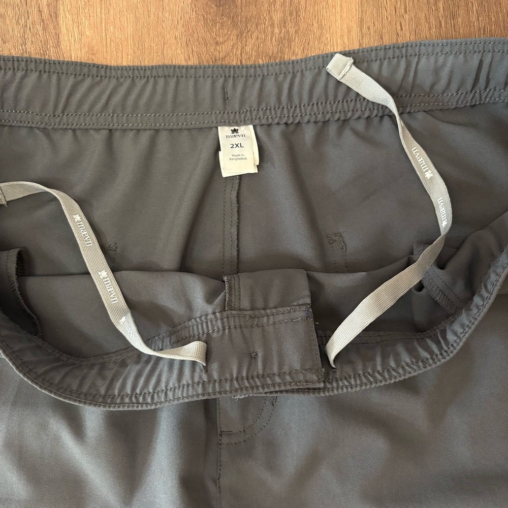 Momentum by Maevn Men's Fly Front Cargo Pant Scrubs Grey‎ XXL Stretch Waist - Picture 8 of 9